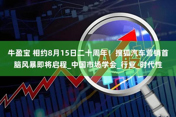 牛盈宝 相约8月15日二十周年！搜狐汽车营销首脑风暴即将启程_中国市场学会_行业_时代性